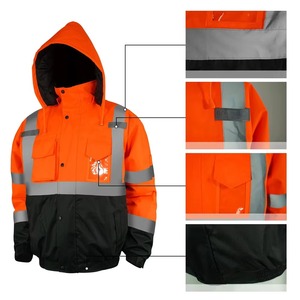 Winter Waterproof ANSI/EN ISO CLASS 1 <b>Worker</b> Security Safety <b>Jacket</b> for Men Custom Construction Workwear Reflective Mechanical - Product Image 5