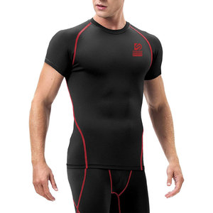 <b>Men</b> <b>Compression</b> T <b>Shirts</b> Short Sleeve Solid Color Eco-Friendly Breathable Quick Dry Customized Logo Spandex/Polyester - Product Image 4