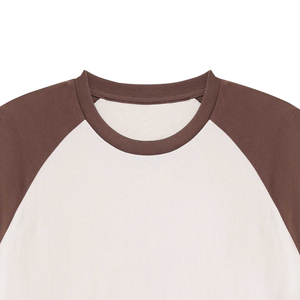 Men's 100% Cotton <b>Raglan</b> Sleeve <b>T</b>-<b>Shirt</b> O-Neck Short Sleeve Casual Blank Solid Color Jersey Knitted Regular Fit - Product Image 5