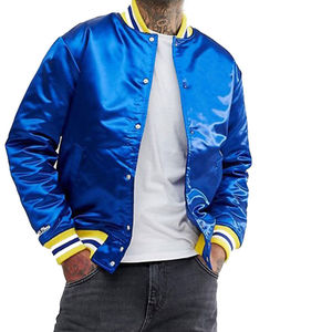Chaqueta Varsity de Satén para Hombre de Alta Calidad, Estilo Urbano, Impermeable, Fabricada a Medida en Pakistán - Product Image 1