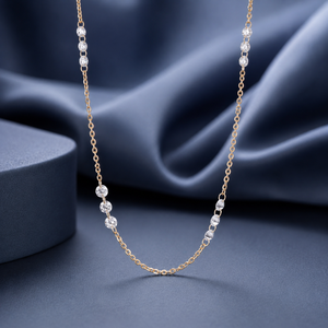Collar de Lujo de Plata de Ley S925 con Moissanita de Corte Redondo para Mujer, Calidad VS EF, Diez Piedras, Joyería Fina para Aniversario de Bodas - Product Image 1