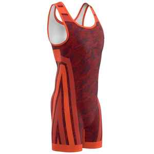 Singlets de Lucha Personalizados Unisex, Económicos, Transpirables, Ecológicos, de Spandex/Poliéster, Cuello en V, Diseño Sólido con Doble Tira Frontal Digital - Product Image 1