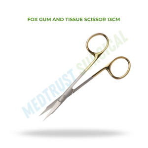กรรไกรตัดเนื้อเยื่อและกระดูกฟอกซ์กัม ขนาด 13 ซม. เครื่องมือผ่าตัดกระดูกสันหลังสำหรับการผ่าตัดแบบละเอียด - Product Image 2
