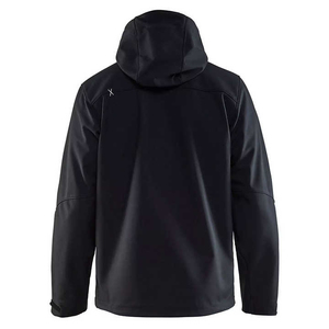 Veste polaire imperméable et respirante à capuche noire pour homme avec fermeture éclair verte, style sportif, coupe classique, en polyester, idéale pour l'automne - Product Image 4