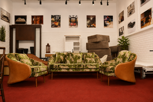 Modern Retro Three Seat Upholstered <b>Sofa</b> <b>Set</b> with Matching Armchairs for Apartment Living Room Hotel Lounge Furniture - Product Image 6
