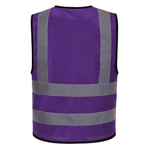 Chaleco de Seguridad Reflectante Morado 2026, Ecológico, para Hombre, Cuello en V, Transpirable, 100% Algodón, Ropa Exterior Informal de Verano, Color Sólido - Product Image 2