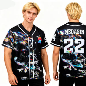 Camiseta de béisbol de poliéster de alta calidad para adultos Cantidad a granel Venta caliente Ropa de softball transpirable - Product Image 1