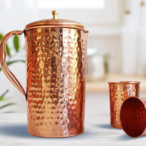Classic metal design copper <b>jug</b> for <b>drinking</b> water with high quality custom print for wedding gifting - Product Image 6
