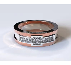 Princess Lab Grown Diamond Ring Jewelry, IGI/GIA 14K Anillo de oro para mujer Anillo de compromiso/Anillo de bodas Lab Creado - Product Image 1
