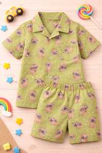 Conjunto de Verano para Niños y Niñas, 100% Algodón, Estampado de Dibujos Animados, Camiseta de Manga Corta y Pantalones Cortos (Conjunto Casual de 2 Piezas) - Product Image 4