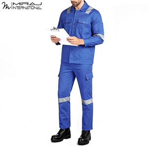 Ropa de Trabajo Resistente y Cómoda con Paneles Reflectantes para Construcción y Mantenimiento, Uniforme Industrial Multibolsillos - Product Image 3