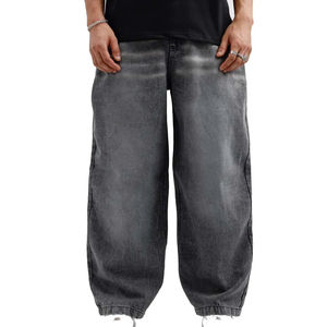 Custom Primum Quality <b>Men's</b> Eco-Friendly Moisture-Wicking -Tex Baggy Denim Pants OEM Streetwear Plus Size <b>Wide</b> <b>Leg</b> <b>Jeans</b> - Product Image 2