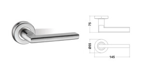 Poignées de porte principales modernes en acier inoxydable sur mesure en deux parties pour chambre, salle de bain et armoires de cuisine - Product Image 3