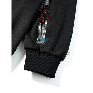 Sweat à capuche personnalisé avec strass pour homme, vêtements élégants, sweat à capuche avec strass pour homme, streetwear de haute qualité - Product Image 4