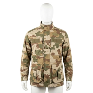 Veste de chasse pour homme en toile de coton respirante et anti-humidité avec logo personnalisé, imprimé camouflage, pour l'automne - Product Image 1