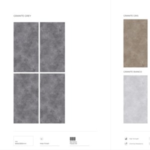 Azulejos de porcelana mate de grado exportación, tamaño 600x1200, formato grande para pisos y paredes, para uso interior premium en hogares, oficinas y comercios. - Product Image 1