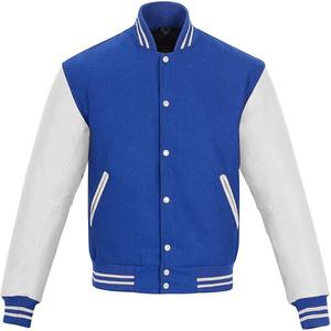 Chaqueta bomber vintage de talla grande para hombre, con parches personalizados, logotipo bordado, estilo universitario, para hombre - Product Image 1
