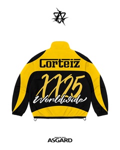 Yellow Black Corteiz Sport <b>Zip</b> <b>Up</b> <b>Jacket</b> & Pants Set | Oversized Streetwear Tracksuit | OEM Private Label Manufacturer - Product Image 3