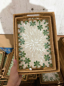 Panier à fruits en rotin naturel fait main, plateau tissé pour le rangement des aliments, cuisine, salon, décoration de la maison - Product Image 5