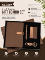 Coffret Cadeau Professionnel Quatre-en-Un : Carnet A5, Stylo Magnétique en Métal, Porte-Cartes et Porte-clés Personnalisé en Similicuir