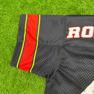 Custom Breathable Lightweight V-neck Short Sleeve Unisex Front Regular Fit 100% Polyester Sublimation <b>Mesh</b> Jersey Soccer Wear - Product Image 4