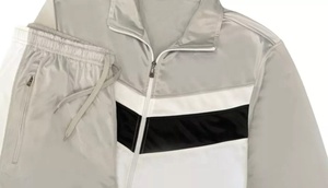 Windproof Custom Logo Reflective Jogging Tracksuit For Men Mens Windbreaker Tracksuit Nylon Soccer Jacket - Product Image 3