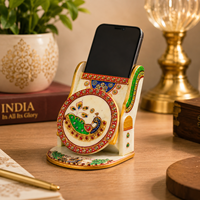 Support de téléphone portable en marbre artisanal |   Support de téléphone décoratif à motif paon |   Support de bureau en marbre pour smartphones et tablettes