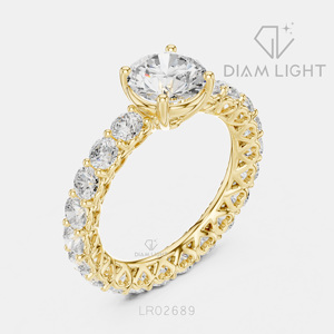 Bague de mariage en or blanc 14 carats avec diamant de laboratoire de 1,62 carat, taille ronde, certifiée IGI, bijoux fins, cadeau pour fiançailles, mariage, anniversaire - Product Image 6