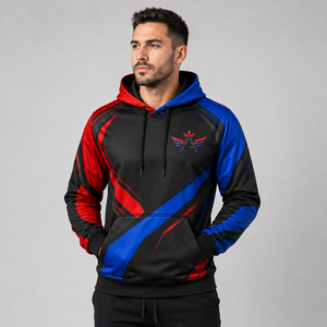 Sweat-shirt à capuche pour homme avec impression par sublimation, sweat-shirt personnalisé pour homme avec design entièrement imprimé par sublimation, tissu doux - Product Image 1