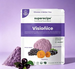 Vision Booster Maqui Berry, Extracto de Grosella Negra y Caléndula en Polvo, Bebida de Jugo Frutal Sin Azúcar, Superalimento para la Salud Ocular en Sobres - Product Image 1