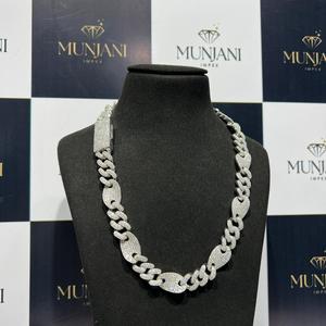 Collar Unisex Estilo Hip Hop de Plata S925, Calidad Premium, Diamantes de Laboratorio con Certificación IGI, Corte Brillante, Cadena de Eslabones - Product Image 2