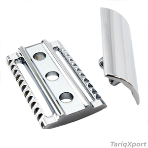 Premium OEM Custom Logo Safety <b>Razor</b> Double Edge Super Stainless Steel Shaving Tool Face/Body/Bikini Use Non-Disposable for <b>Men</b> - Product Image 3