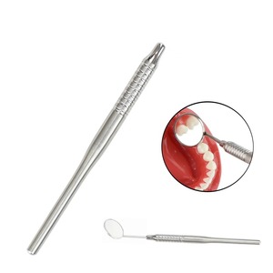 BAFA SURGICAL INSTRUMENTS Espejo Bucal Dental 5 #   Espejo dental antivaho de superficie frontal, 2,2 cm de diámetro, agarre ergonómico negro - Product Image 1