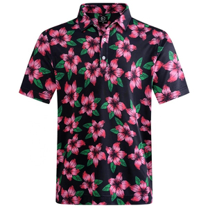 Hawaiian Plants Polo Shirt for Men Casual Summer 3D Printed <b>Leaves</b> Flower Oversized Cotton Top Short Sleeve Golf T-Shirt Clothes - Product Image 3