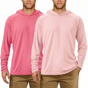 Nouvel arrivage : Sweat à capuche de pêche 100 % polyester, imperméable, séchage rapide, respirant, léger, avec poche poitrine zippée et cordon de serrage - Product Image 1