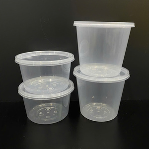 Vietnam Factory Injection 24oz Round Shape Plastic Food Containers With Lids for Food <b>Box</b> Transparent Microwave Safe Container - Product Image 6