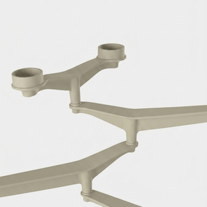 Elegant Matte <b>Black</b> 5 Arm Metal <b>Candelabra</b> With Powder Coating Finish Modern Industrial Design For Luxury Home Decor & Events - Product Image 4