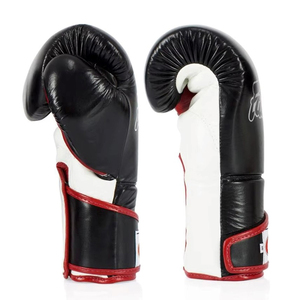 ถุงมือชกมวย Fairtex คุณภาพสูง แบบมืออาชีพ สไตล์เม็กซิกัน สีแดงขาว หนังแท้ ปิดแบบตีนตุ๊กแก สำหรับฝึกซ้อม - Product Image 3