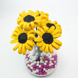 Ramo de Girasoles de Fieltro Hecho a Mano, Flores Artificiales de Fieltro al por Mayor, Girasoles de Fieltro de Lana para Decoración del Hogar, Arreglos Florales - Product Image 3
