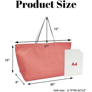 Bolso tote rosa estampado con diseño de barco, ajustable, ecológico, lavable, duradero, resistente al agua, a la moda - Product Image 6