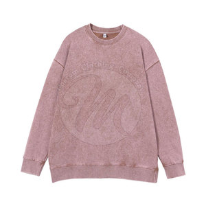 Vêtements pour hommes, sweat-shirts en coton 100% pour hommes, effet délavé, à manches longues, respirants, en vente - Product Image 2