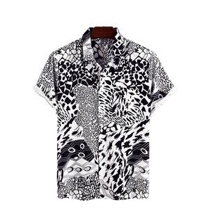 New trendy high quality <b>zebra</b> pattern printed men casual button down short sleeve summer travel shirt swimwear - Product Image 1
