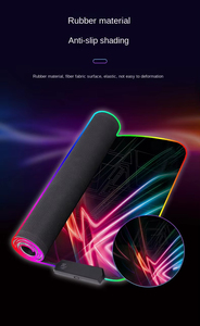 แผ่นรองเมาส์เกมมิ่ง RGB ขนาดใหญ่, ยางกันน้ำ, พิมพ์ลายเรืองแสง, โลโก้สีตามสั่ง 80x30 ซม. 90x40 ซม. - Product Image 5