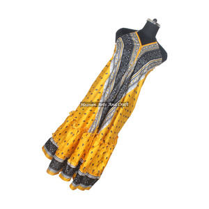 Fashion Women's Wear Vintage Silk Sari Casual <b>Spaghetti</b> <b>Long</b> Dress Ladies Elegant Dinner Gown Sleeveless Evening Gowns Women - Product Image 4