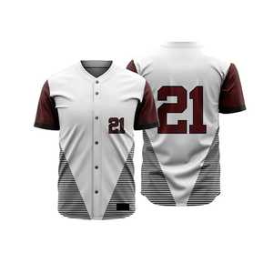 New Arrival Plus Size High Quality Comfortable Breathable Printed Moisture Wicking Custom Fabric Baseball Uniform Adult - Product Image 2