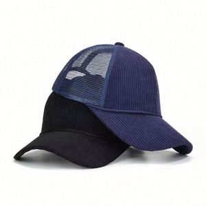 Gorra Trucker de 6 Paneles Personalizada de Alta Calidad, Estructurada, de Pana, con Malla, Visera Curva Vintage, Deportiva, 100% Poliéster, Unisex, BSCI - Product Image 2