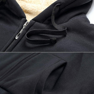 Sudaderas con capucha pesadas de 400 g/m² para hombre, con cremallera bidireccional, extragrandes, lisas, personalizables con impresión digital. - Product Image 5