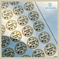 Autocollant en papier personnalisable avec logo de marque OEM ODM pour emballage de boîtes de restauration rapide, fournisseur Vietnamien