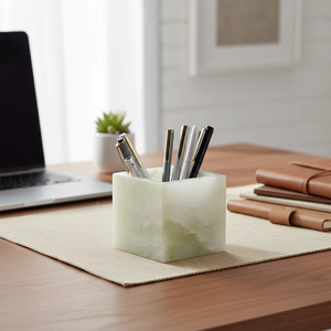 <b>White</b> & Black Marble Pattern <b>Pen</b> pencil holder Stand Storage Container Home Office <b>Pen</b> Holder Modern Designer Office Products - Product Image 2