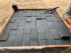 High Quality Black <strong>Basalt</strong> <strong>Cobble</strong> <strong>with</strong> Mesh in Fan Shape for Paver Outdoor Natural Stone <strong>Cobble</strong> Stone Paving Floor Tiles - Product Image 2